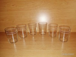 Antik vékony üveg pohár készlet - 6 db egyben (1/K)
