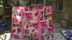 Kiváló minőségű -óriás bag,szatyor,bevásárló táska zippes záródás, erős vászon fülek  60x46 cm