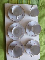 PM német porcelán kávéscsészék-aljukkal / 1 db csészealj hiányzik.   eladók