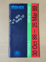 Malév 1988-1989 téli nemzetközi menetrend - Az új Boeing gépekkel a flottában