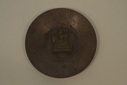 Régi iparművészeti fém dísztál A175