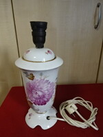 Drasche porcelán lámpatest, virágmintával. Jókai