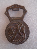 Régi -antik  bronz érmét ábrázoló  sörnyitó sörbontó üvegnyitó KURIÓZUM...