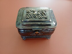 Fraget cukordoboz, ezüstözött Alpaka 1860-1872 közötti