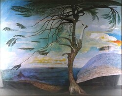 1U548 Csontváry fotónyomat MAGÁNYOS CÉDRUS 79.5 x 65.5 cm