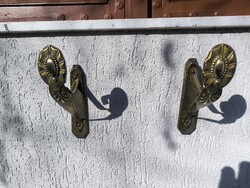 Réz függöny karnis törülköző tartó konyha ruha tartó rézből készült szecessziós Art Deco