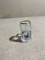 Üveg korsó, osztrák, snapszos, 6 x 7 cm-es nagyságú. 2998