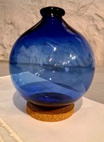 Vintage  japán kobaltkék üveggömb dekoráció