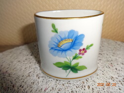 Régi, virágmintás Herendi porcelán fogpiszkálótartó.(vagy cigarettatartó)