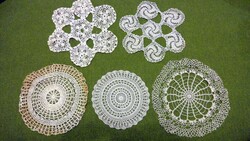 5 db régi kis csipketerítő