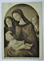 Régi Madonna Szent Sebestyén, Szent Katalin képeslap