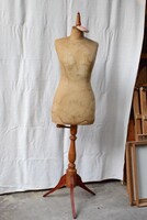 Art-deco szabász próbababa , eredeti állapotban saját vászon huzat és tűpárna 161 cm +9 cm állítható