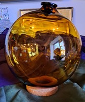 Vintage  japanese yellow glass globe decoration