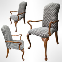 Tömör fából készült stíl design szék új kárpittal