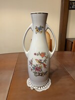Hollóházi paradicsom - madaras mintás füles váza 36 cm magas hibátlan