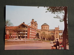 Képeslap,Eger,Gárdonyi géza tér,Lenin szobor,székesegyház látkép,részlet,1975-