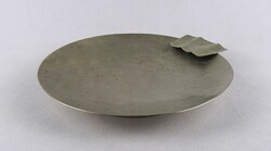 1U713 Art deco design kézzel kalapált jelzett Bauhaus alpakka tál hamutál 20 cm