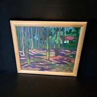 Mártonfi Benke Márta “Erdőben” olaj