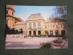 Képeslap,Eger,Dobó tér,Végvári harcosok emlékmű,Minorita templom,városháza látkép,részlet,1988-