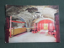 Képeslap,Eger,Agria Taverna Zöldpecsét bár belső látkép,részlet, 1972-