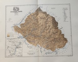 Különleges Vármegye térképek 1887.  Udvarhely megye térképe várostérképpel