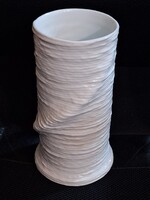 HERENDI csavart formáju ritka fehér váza a 70 es évekből