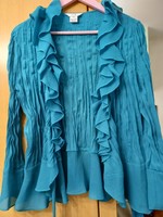 XL Elegáns Türkizkék Nöi Bluz Ing Felsö Top