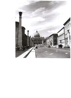 Régi fotó Olaszország, Vatikán, Róma Via della Conciliazione 17 x 17 cm-es nagy fotó fotópapiron