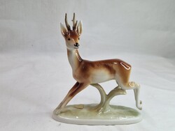 Gyönyörű Royal Dux őzbak porcelán  figura hibátlan állapotban 14,5 cm. magas