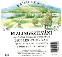 Boros címke: Badacsonyi Rizlingszilváni.