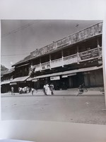 Régi fotó India utcajelenet, 17 x 17 cm-es nagy fotó fotópapiron