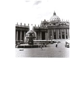 Régi fotó Olaszország,  Róma, Vatikán, régi busz  17 x 17 cm-es nagy fotó fotópapiron