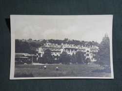 Képeslap,Balatonkenese,SZOT Honvéd üdülő,sétány látkép,részlet, 1952-