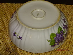 ANTIK SZECESSZIÓS IBOLYÁS ZSOLNAY PORCELÁN  POGÁCSÁS LEVESES PÖRKÖLTES TÁL PARASZTTÁL