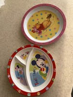 Disney figurás melamin gyerek tányérok