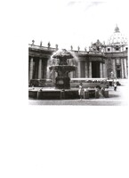 Régi fotó Olaszország,  Róma, Vatikán, régi busz  17 x 17 cm-es nagy fotó fotópapiron