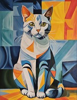 Szilárd Anikó: Geometrikus harmónia; 70x90x4cm, olaj, vászon