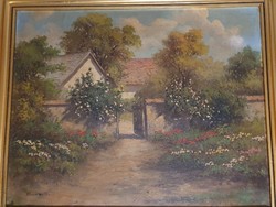 Antik festmény, Falusi porta, Barzi