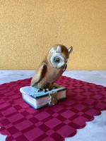 Zsolnay porcelán bölcs bagoly 16 cm.