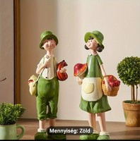 Kézzel festett cuki gyanta szobor pár. Új termék, rendeltem, de nem illik a nappaliba nálam.