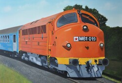 Tál Gábor - Nohab M61 019 olajfestmény vásznon