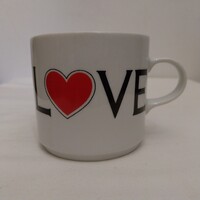 Alföldi porcelán bögre Love felirattal