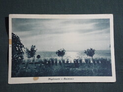 Képeslap,Balaton,Naplemente a Balatonon,Gárdony Fenyvesi Bp. kiadás,1943-   ,kék,
