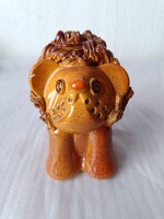 Végső leárazás! Kovács Gyula Festett-mázas kerámia szobor / oroszlán