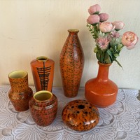 Gyönyörű színű Tófej   Ikebana váza lakberendezés kerámia lakásdekoráció Mid century modern