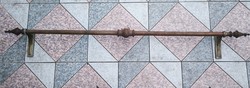 Copper Art Nouveau Curtain Rod, Towel Holder, Kitchen Clothes Rack, Pair, Special