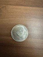 Németország, horogkeresztes ezüst birodalmi 2 márka (Reichsmark)