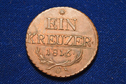 Ein kreuzer (Egy krajcár) 1816 O