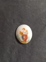 ANTIK,KÉZZEL FESTETT(?) PORCELÁN MEDÁL