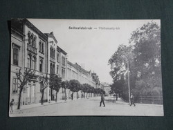 Képeslap,Székesfehérvár,Vörösmarty tér, utca látkép,részlet,Robitsek Sándor kiadás,1912-